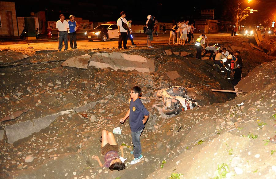 Inflammable gas explosions hit Taiwan