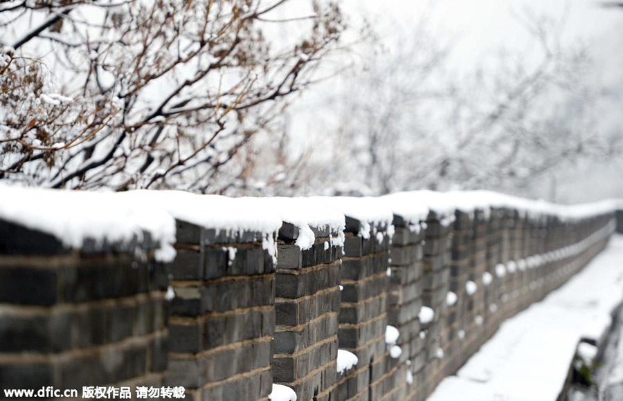 雪后居庸關(guān)長城美景（組圖）