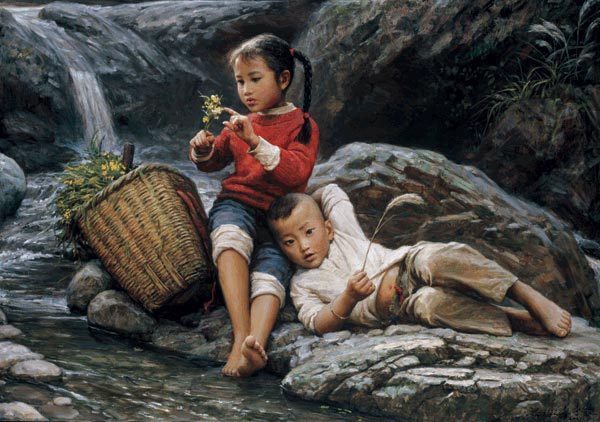 鄉土情油畫作品引發集體懷舊（組圖）
