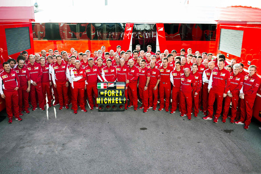 Praying for former Formula One world champion Schumacher